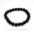 Bratara obsidian negru rotund - 8 mm
