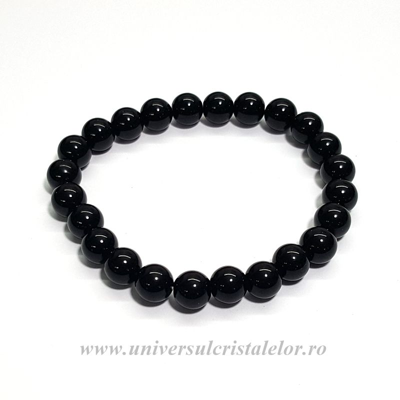 Bratara obsidian negru