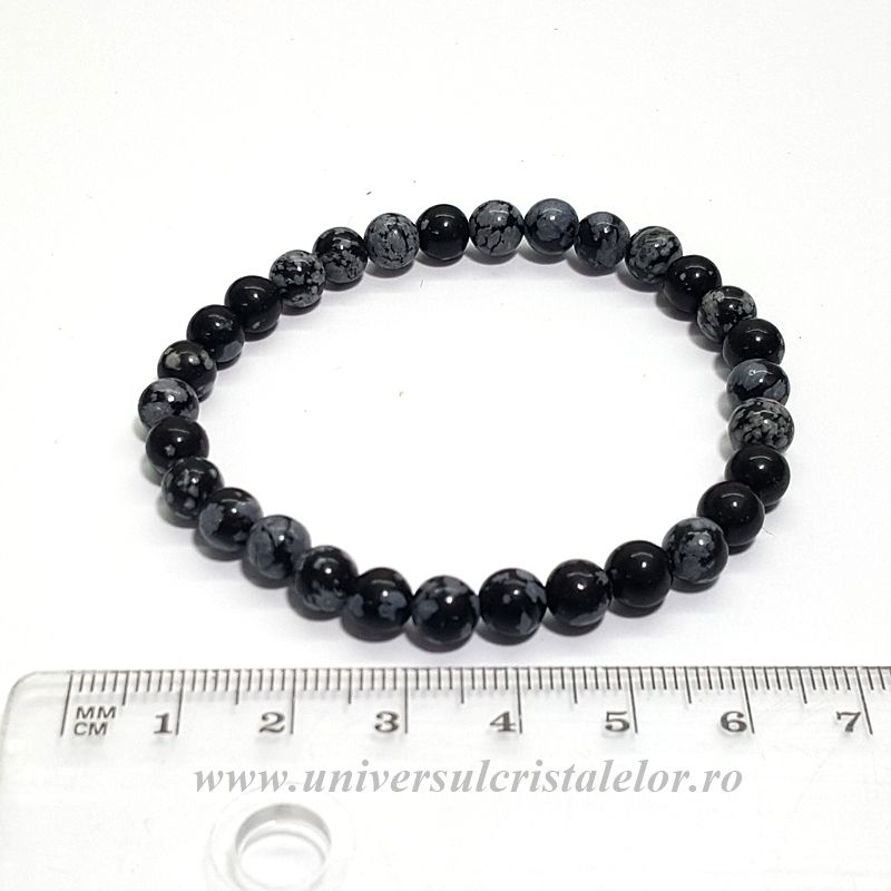 Bratara obsidian fulg de nea
