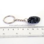 Breloc obsidian fulg de nea