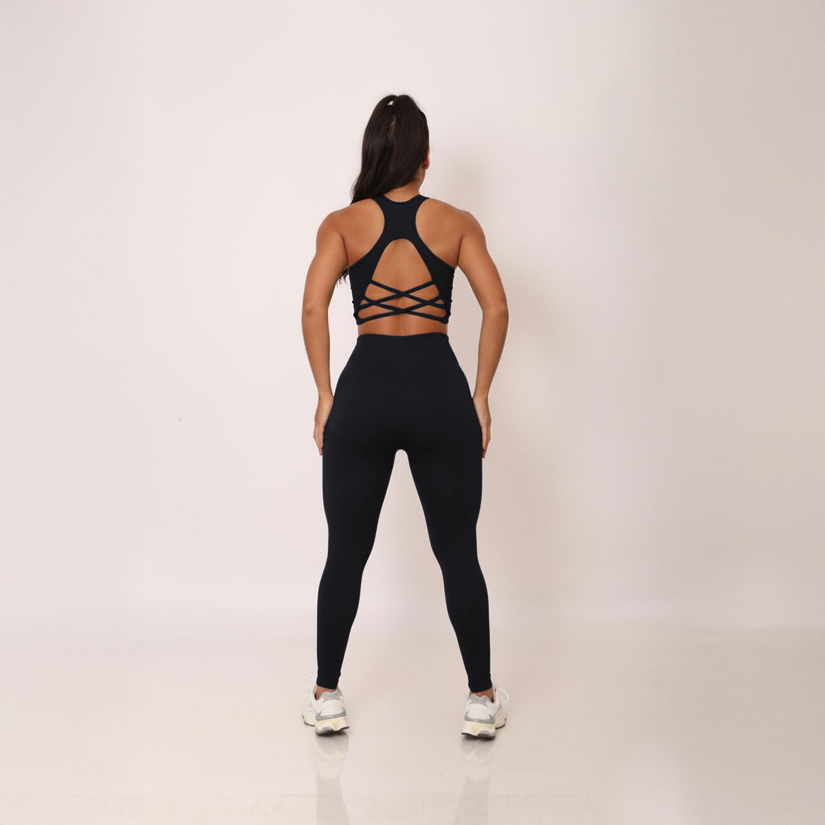 Conjunto Fitness Cintura Alta Preto - Imagem 5