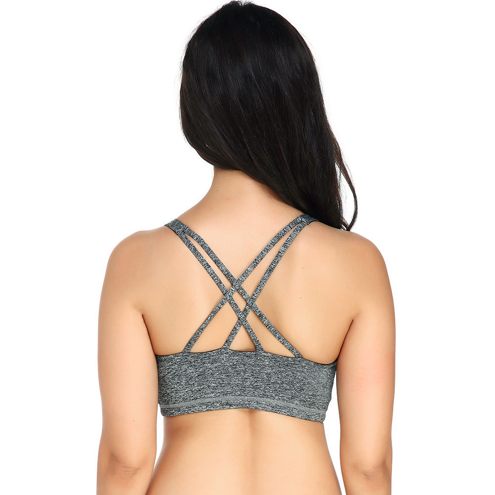 Banggood KISSLACE Seamfree Padded Wireless Full Coverage Back Criss-Cross Straps Sports Bras