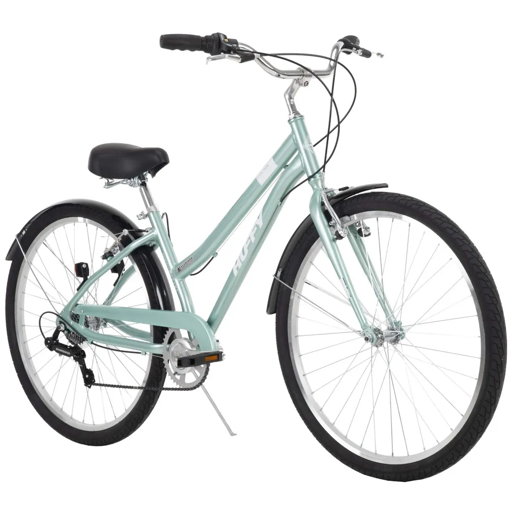 Huffy Hyde Park Comfort Bike for Adults, 7 Speed, 27.5” Wheels, Various Colors, Shimano Drivetrain