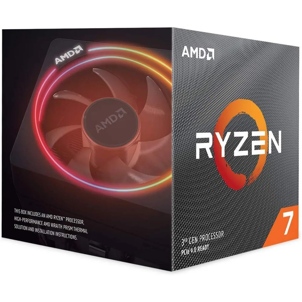 AMD Ryzen 7 3700X 8-Core, 16-Thread Unlocked Desktop Processor with Wraith Prism LED Cooler