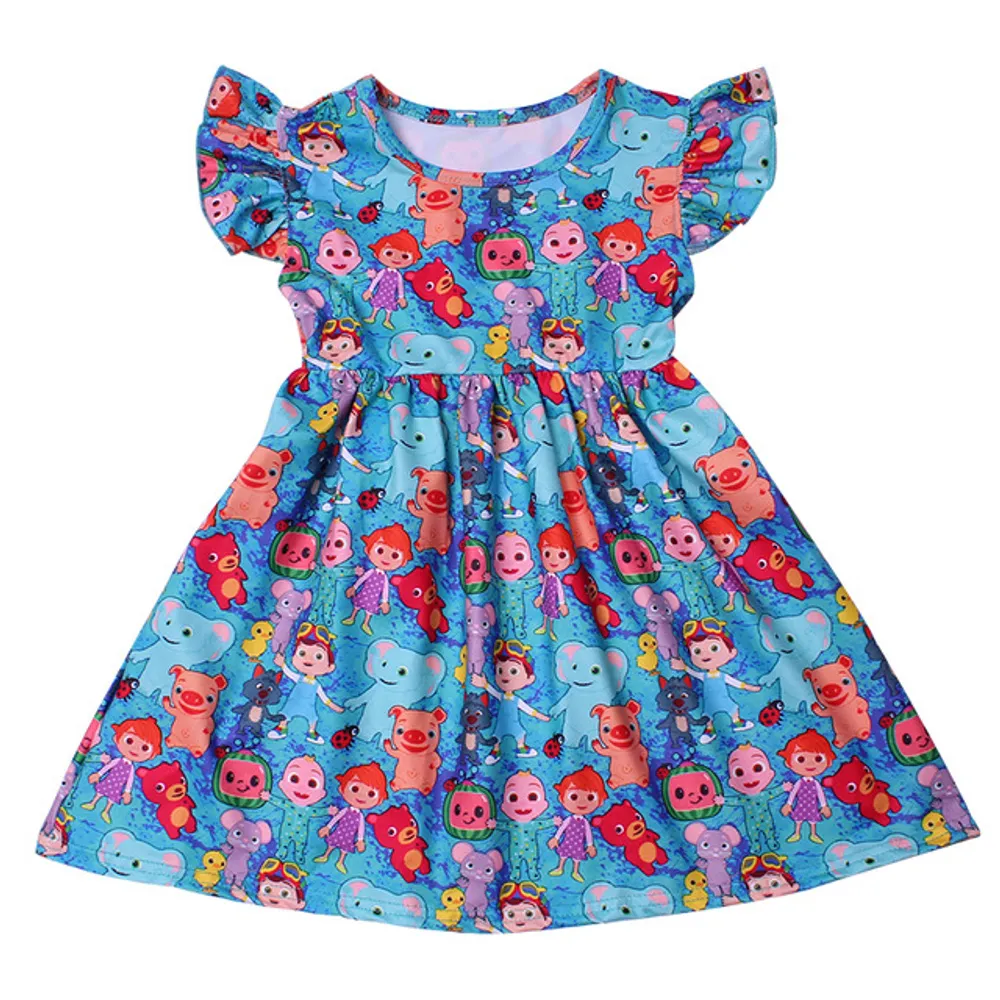 Newest Summer Toddler Girls Dresses Bluey Clothes