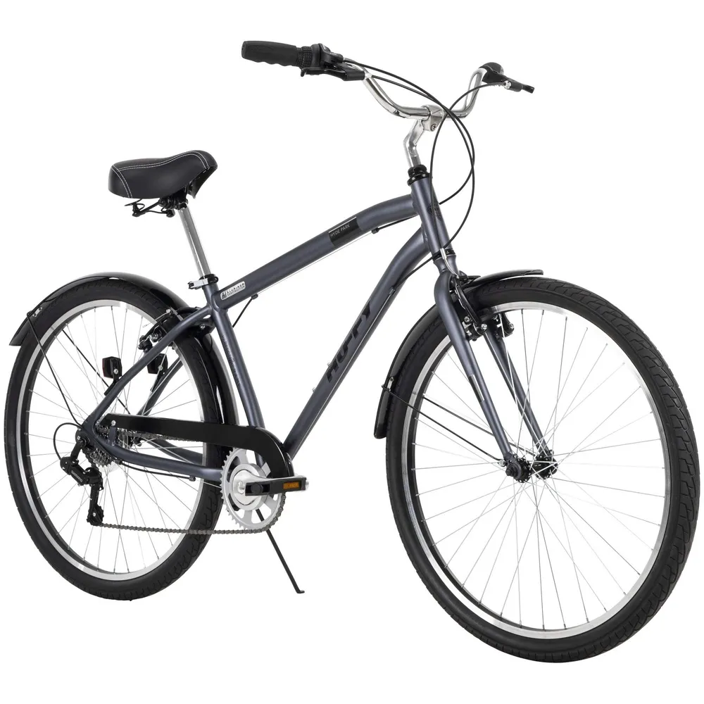 Huffy Hyde Park Comfort Bike for Adults, 7 Speed, 27.5” Wheels, Various Colors, Shimano Drivetrain