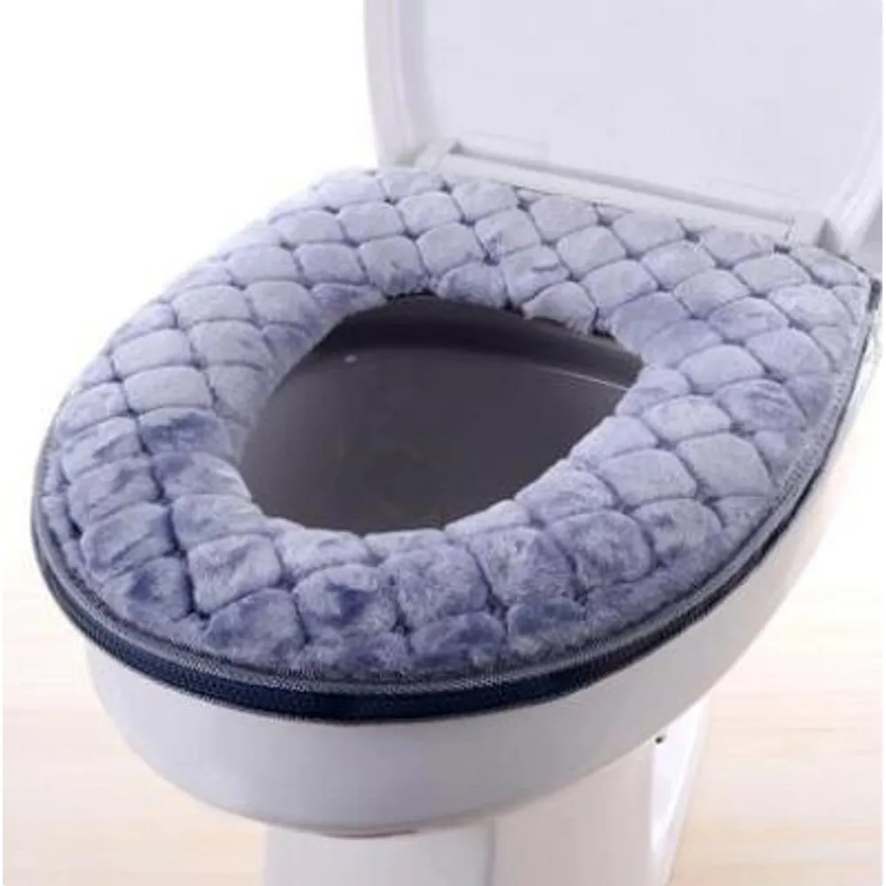 Winter universal zipper toilet seat