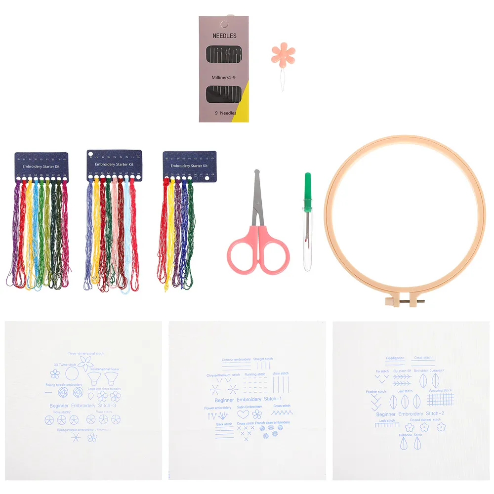 1 Set of Professional Beginners Cross Stitch Kit Hand-made Embroidery DIY Kit