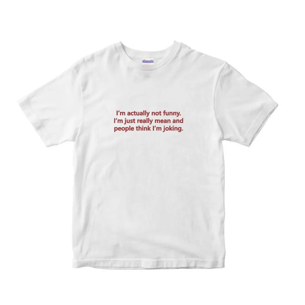 Actually Not Funny Connotation English Short-sleeved T-shirt