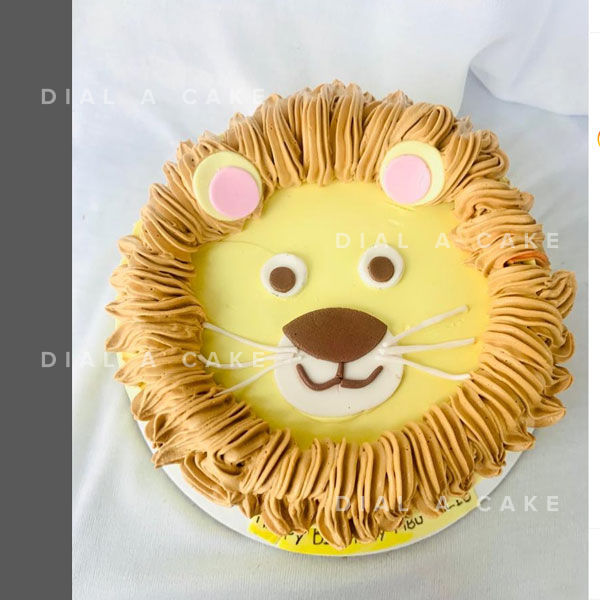 How to Make Buttercream Lion Face Shape Cake | Fondant Cake - YouTube