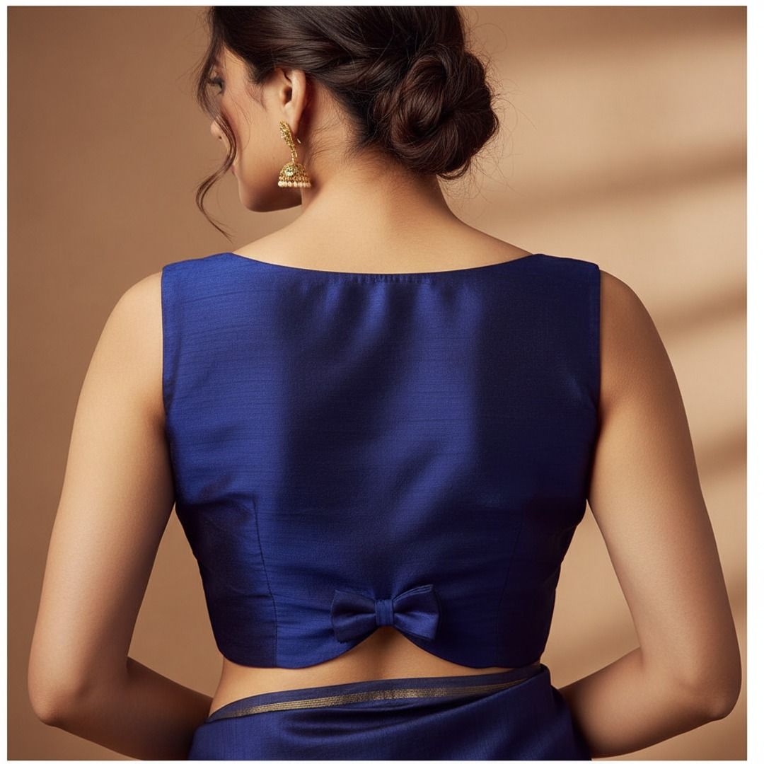 Illusion Neckline custom blouse design from the Tailorade Festival collection