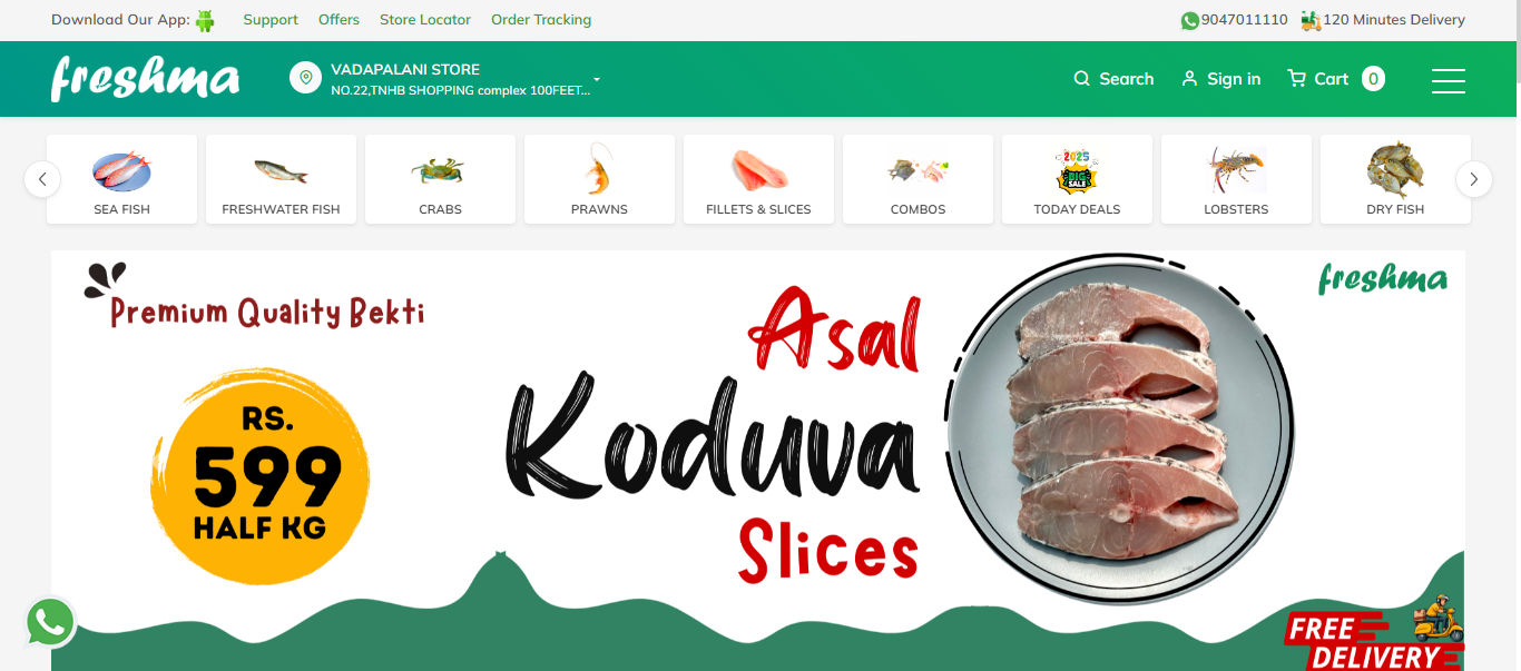 Freshma E-Commerce Website