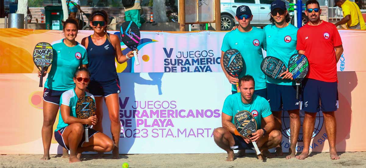 Chile aseguró disputadas de medalla en el  Tenis Playa de Santa Marta