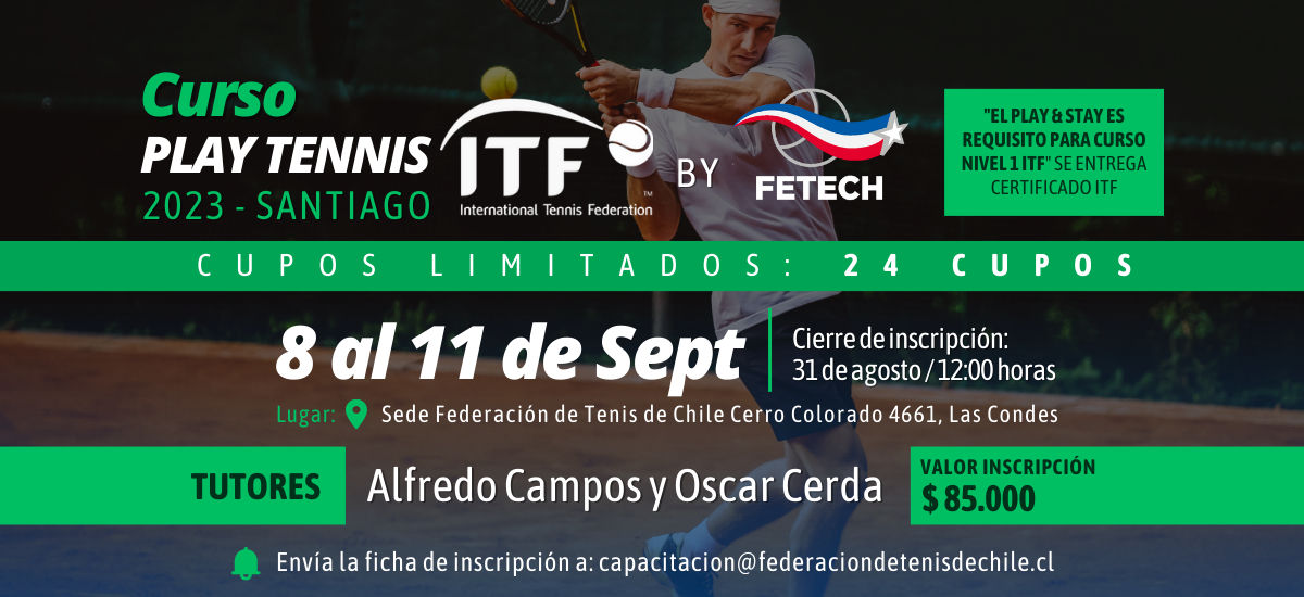 El Área de Capacitación de la Fetech anuncia el Tercer Curso Play Tennis 2023