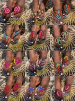 Sandales artisanales en perles colorées pour femmes