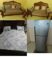 Ensemble meublé pour maison : chambre, salon, salle à manger, réfrigérateur, climatiseur