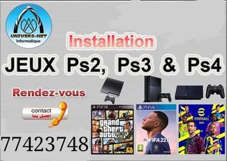 Installation de tous les jeux et tous programmes ps2 , ps3 , ps4