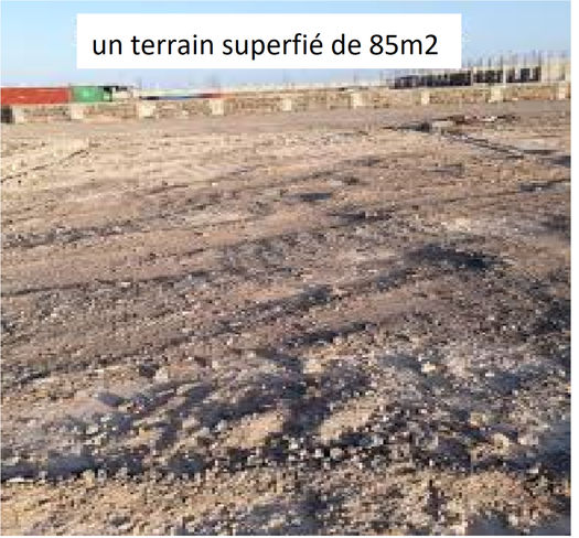 Terrain 85m2 viabilisé, nouvelle cité du Nassib