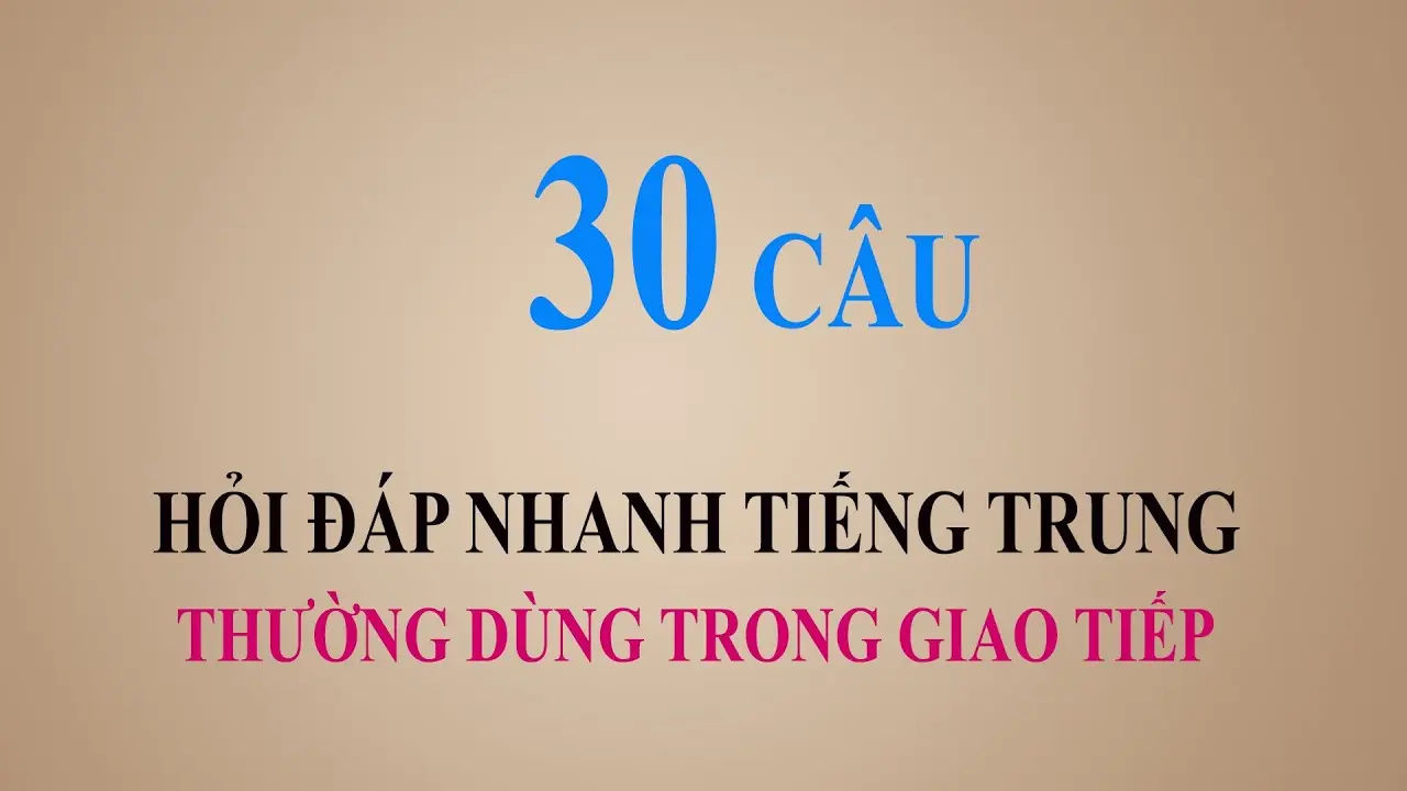 Giao tiếp tiếng Trung hàng ngày - Hướng dẫn cho người mới bắt đầu 2 Giao tiếp tiếng Trung hàng ngày - Hướng dẫn cho người mới bắt đầu