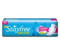 Stayfree Secure Cottony Soft Sanitary Pads (Extra Large Wings) Price - Buy  Online at ₹121 in India