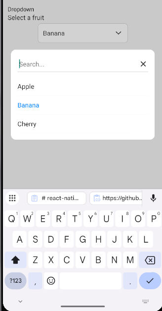 Dropdown Screenshot