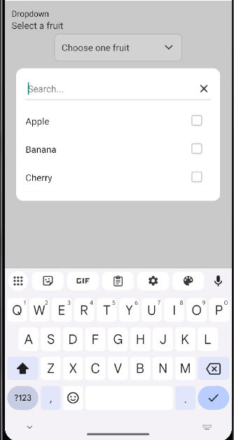 Dropdown Screenshot