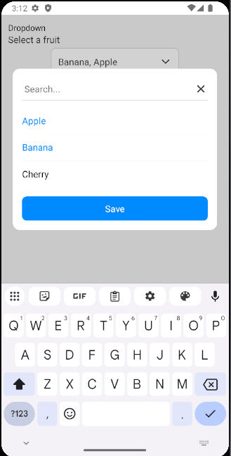 Dropdown Screenshot