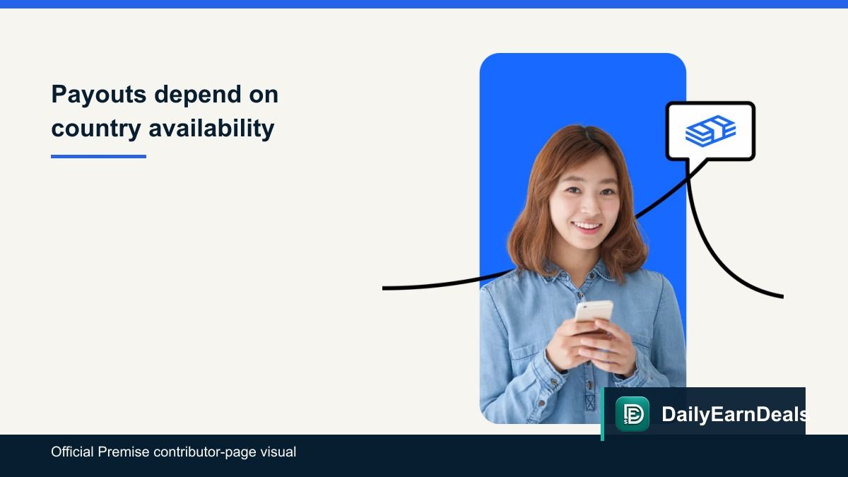 Official Premise contributor-page visual representing payment choices in the contributor app
