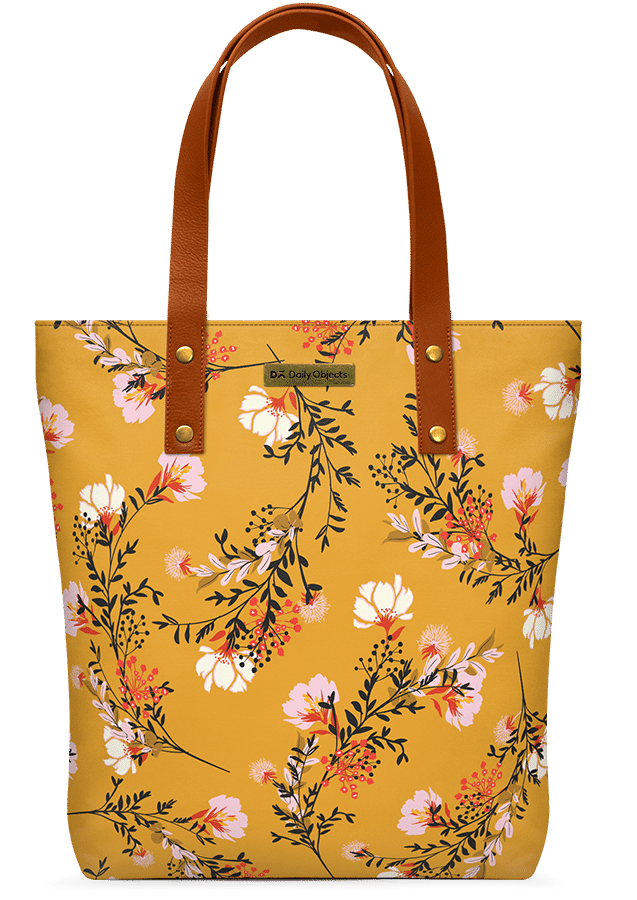 DailyObjects Mustard Flowers Classic Tote Bag Buy Online in India ...