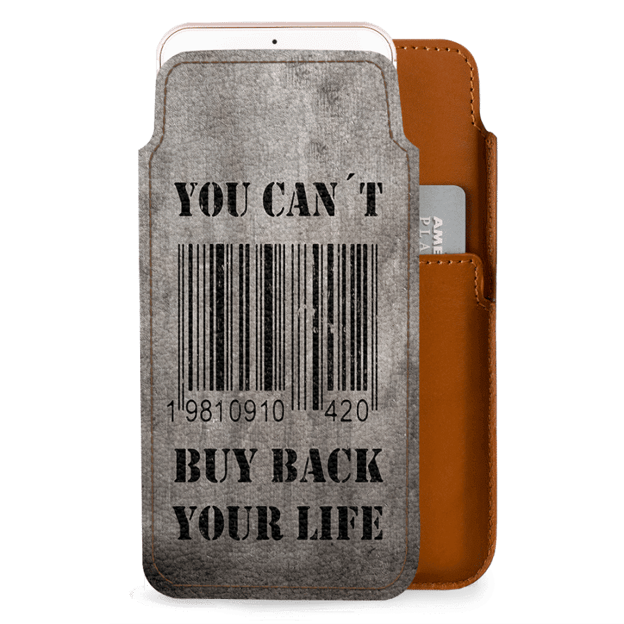 DailyObjects You Can Not Buy Back Your Life Real Leather Wallet Case Cover For iPhone 7 Plus available at dailyobjects for Rs.0
