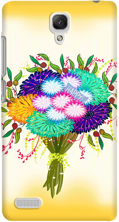 DailyObjects Happy Flower Bouquet Case For Xiaomi Redmi Note 4G available at dailyobjects for Rs.0