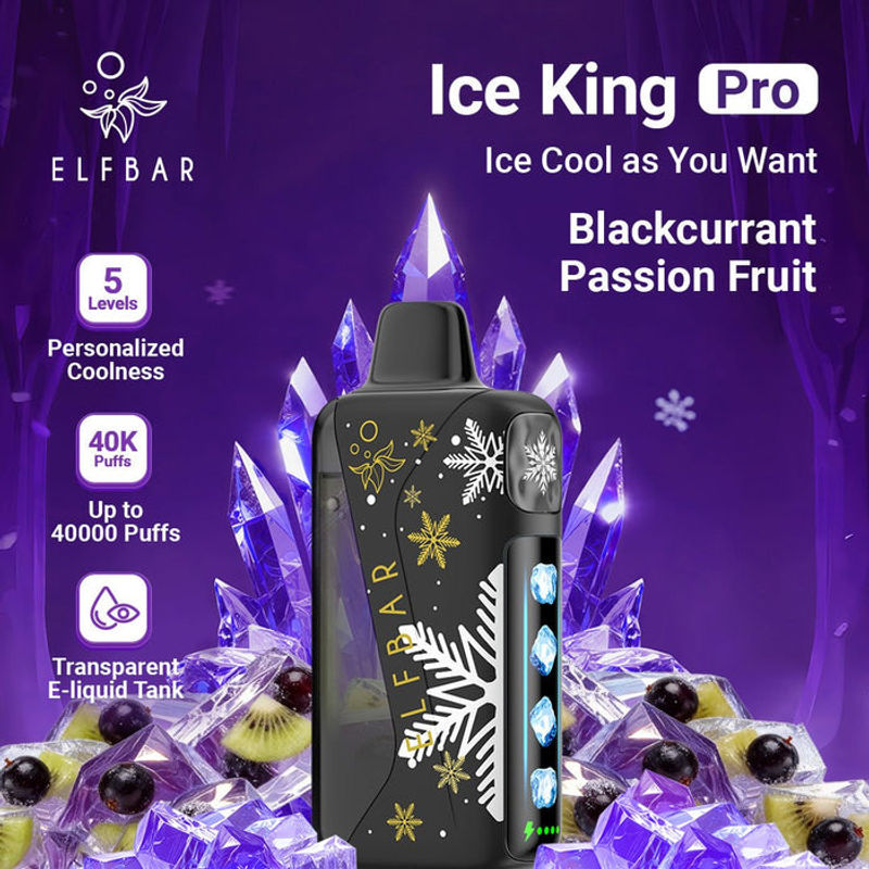 Blackcurrant Passion Fruit - Elf Bar Ice King Pro 40,000 Puffs