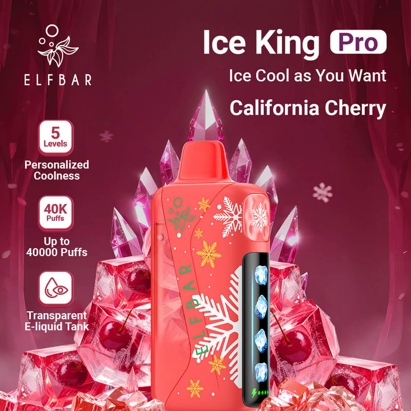 California Cherry Elf Bar Ice King Pro 40000 Puffs