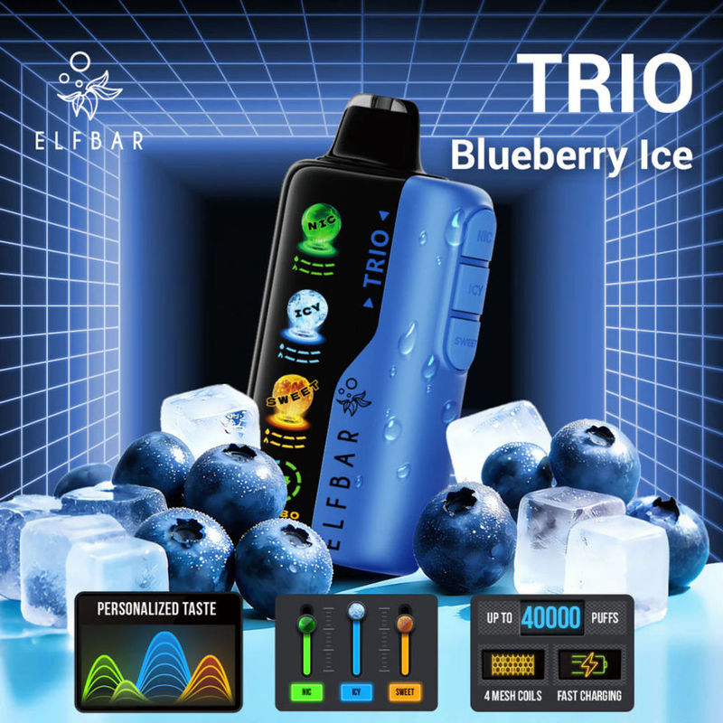 Elfbar Trio Sweet 40000 Puffs - Blueberry Ice