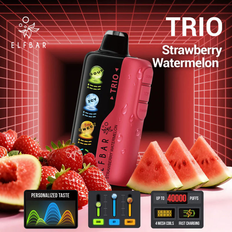 Elfbar Trio Sour 40000 Puffs - Strawberry Watermelon