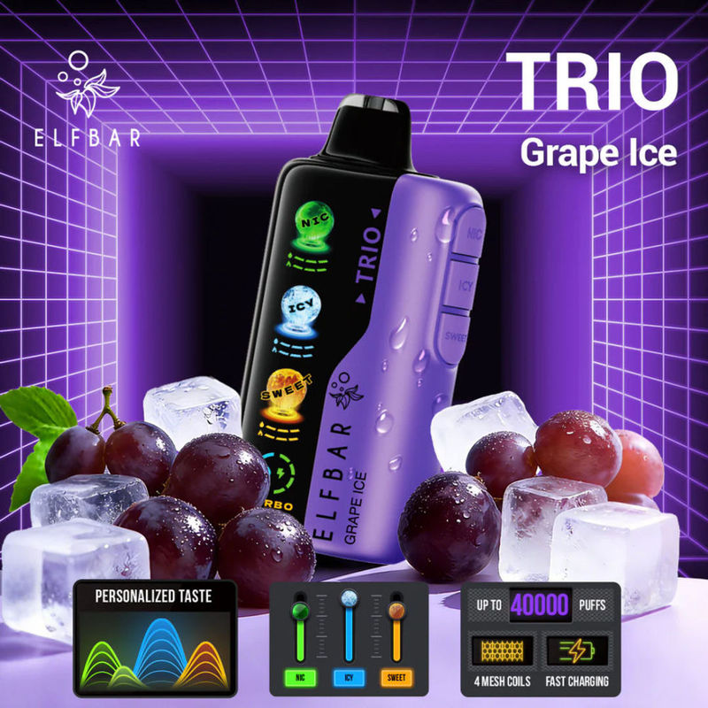 Elfbar Trio Sweet 40000 Puffs - Grape Ice