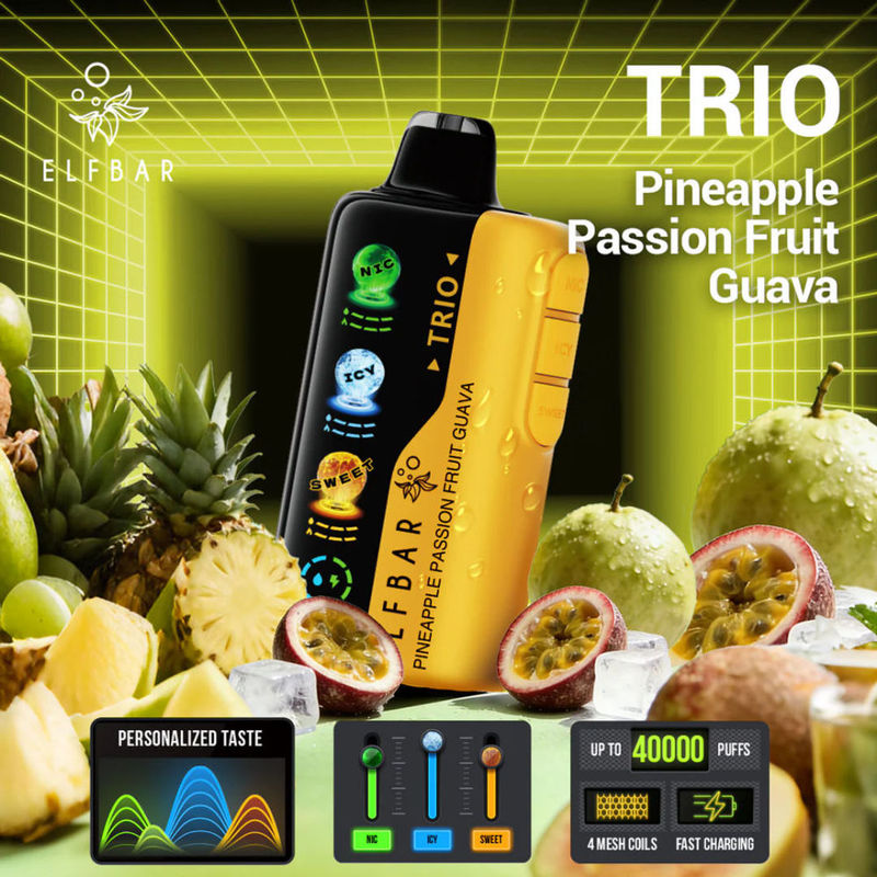 Elfbar Trio Sweet 40000 Puffs - Pineapple Passion Fruit Guava