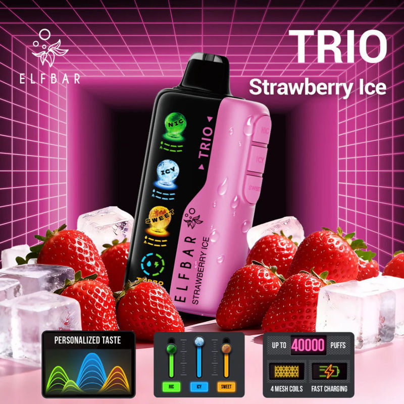 Elfbar Trio Sweet 40000 Puffs - Strawberry Ice
