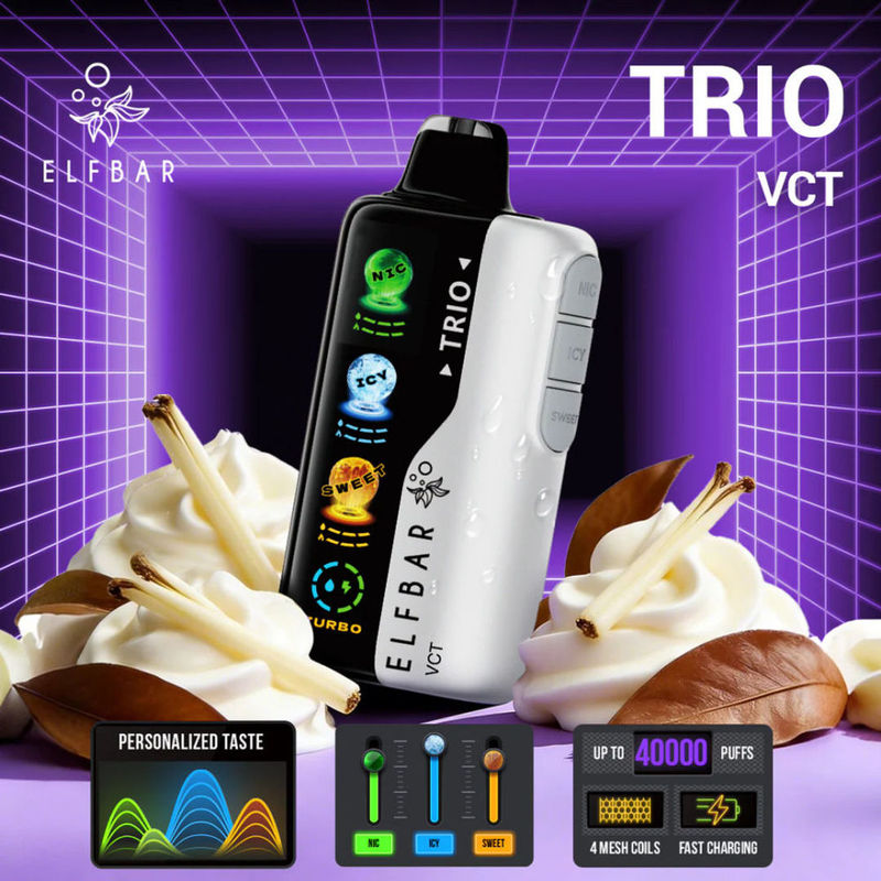 Elfbar Trio Sweet 40000 Puffs - Vanilla Custard Tobacco