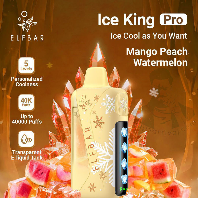 Mango Peach Watermelon Elf Bar Ice King Pro 40000 Puffs