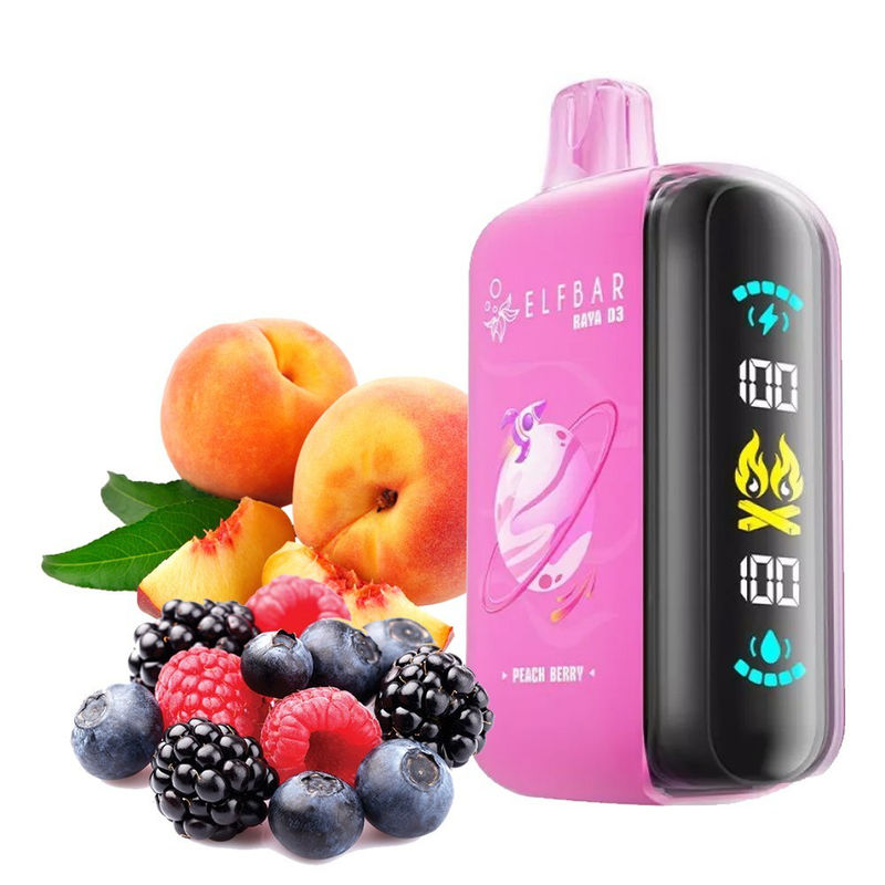 Peach Berry Elf Bar Raya D3 25000 Puffs