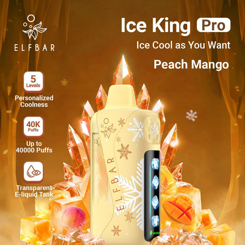 Peach Mango Elf Bar Ice King Pro 40000 Puffs