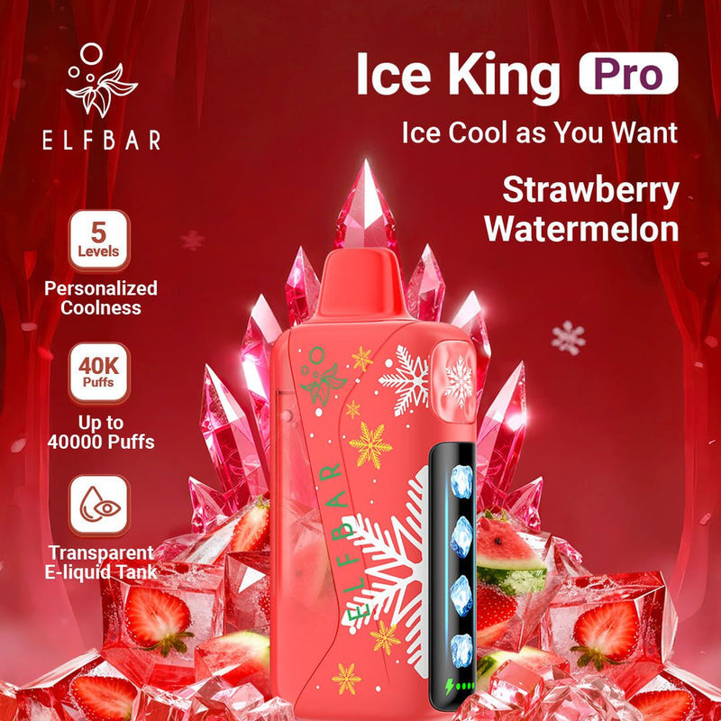 Strawberry Watermelon Elf Bar Ice King Pro 40000 Puffs