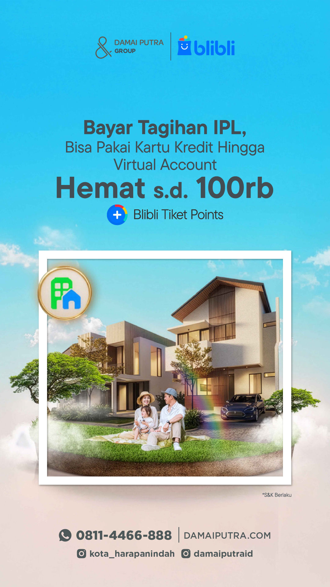 Bayar Tagihan IPL Hemat s.d. Rp100.000 - Damai Putra Group