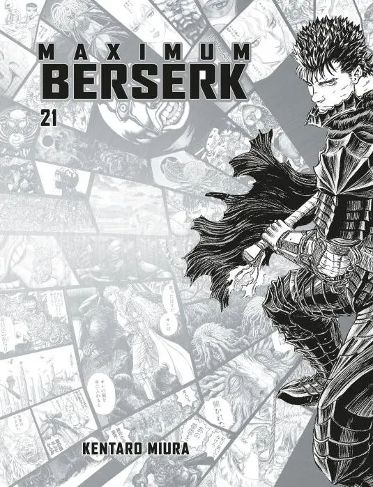 BERSERK (MAXIMUM)  21 - SOBRECUBIERTA ALTERNATIVA EFECTO METÁLICO + SET DE 4 POSTALES DE LUJO