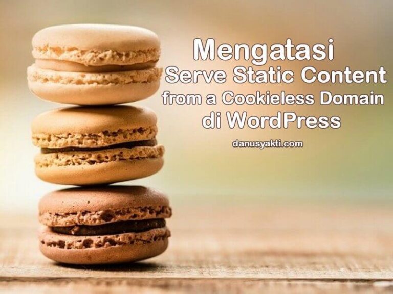 Mengatasi Serve Static Content from a Cookieless Domain di WordPress