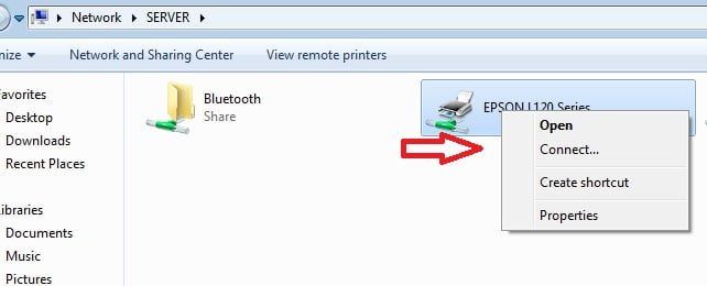 Cara Sharing Printer