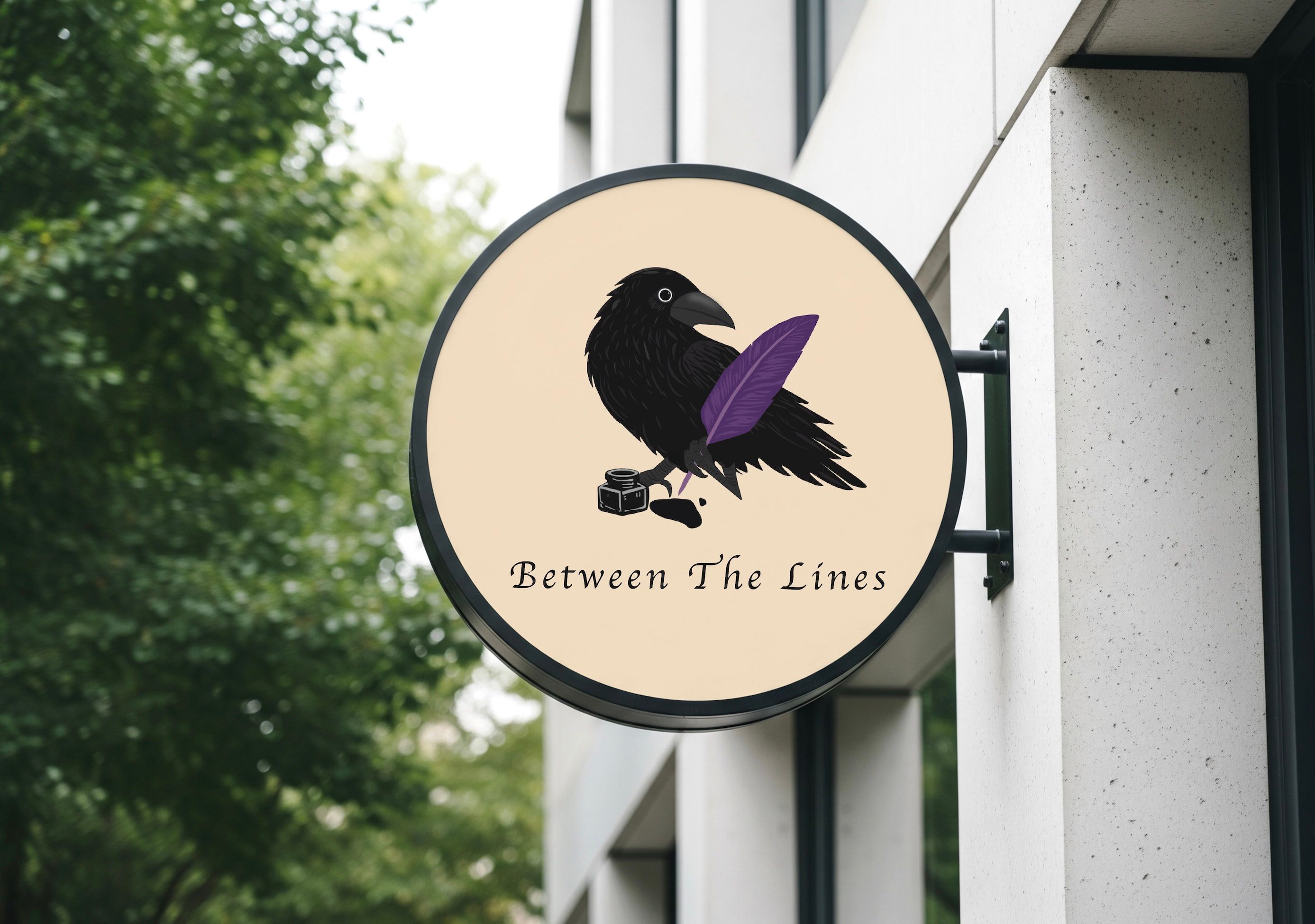 Between the Lines signage design