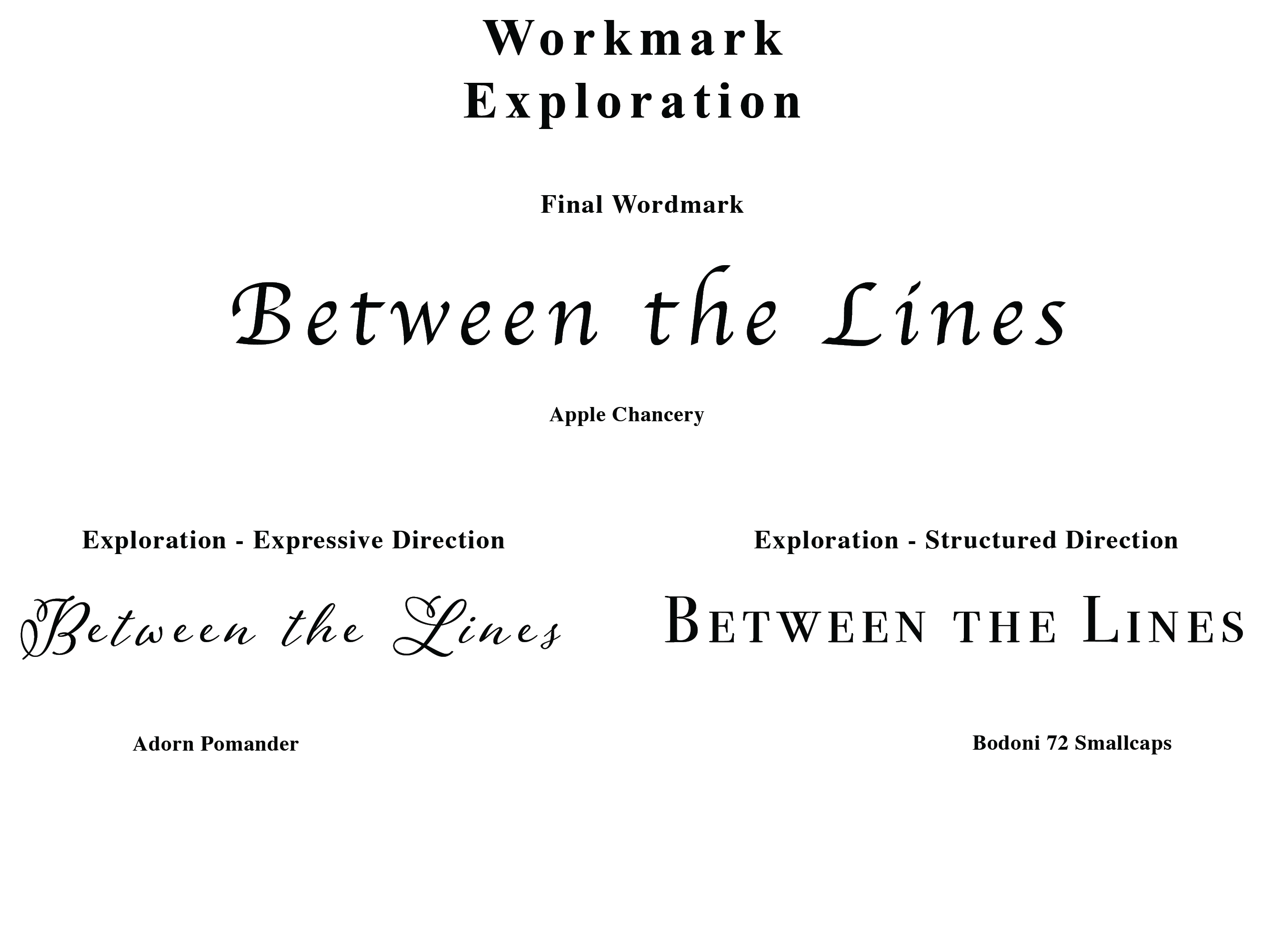Between the Lines logo system