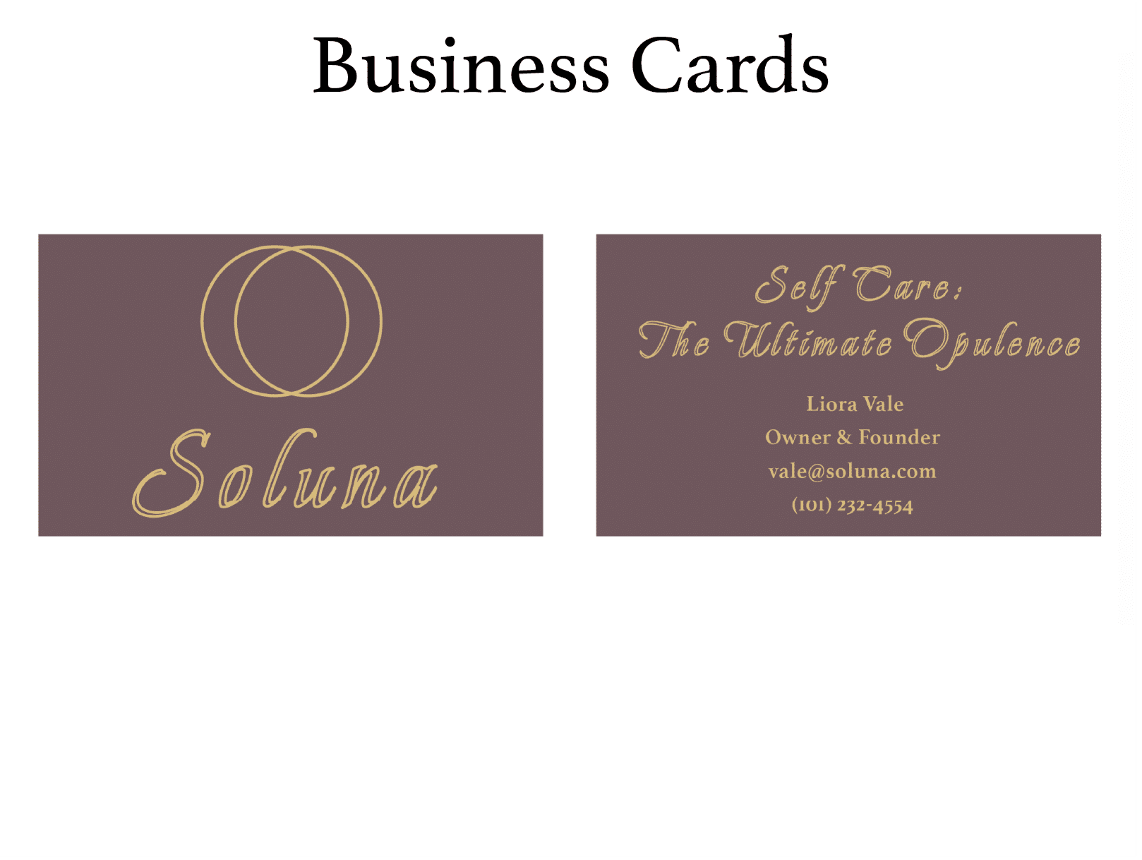 Soluna business cards